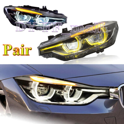 2xFür BMW 3er F30 Scheinwerfer 12-16 HID Projektor LED Tagfahrlicht Ersetzen Sie