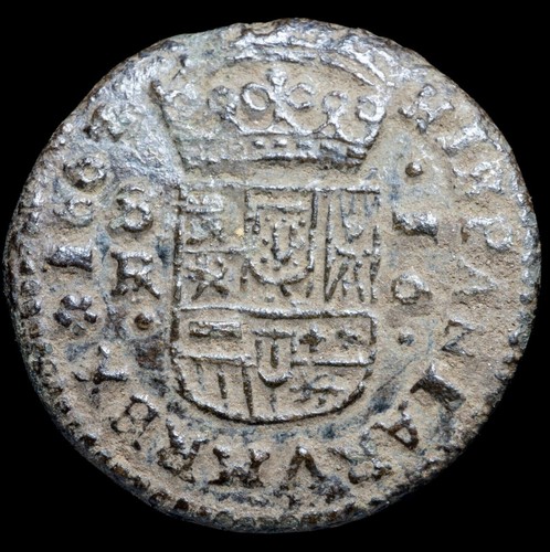 Felipe IV - 16 Maravedis de Sevilla 1662 - 25 mm / 3,57 gr. - Imagen 2 de 3