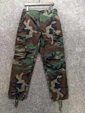 VTG 80s Military Pants Men Small Trousers Combat Cargo Woodland Camo Hot Weather