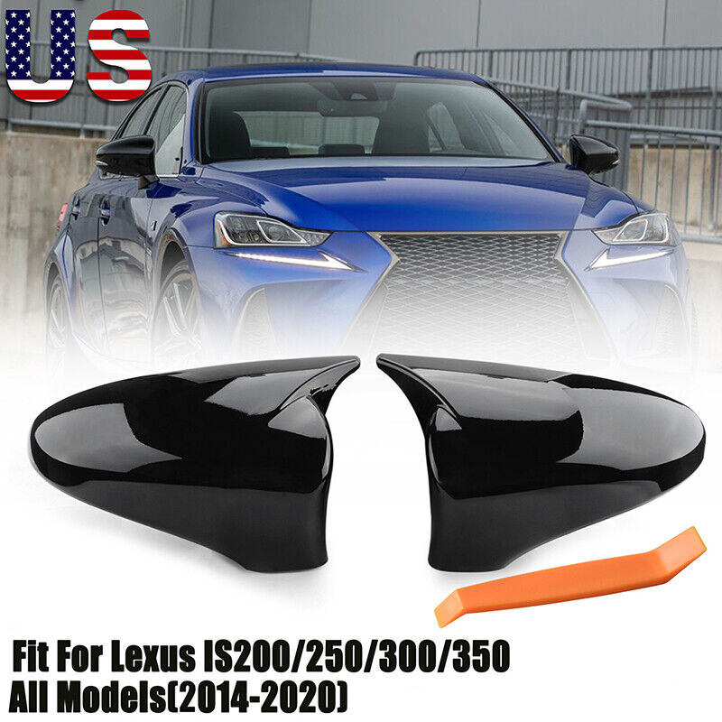 Glossy Black Mirror Cap Cover For Lexus IS RC 200 300 350 RC Glossy Black Mirror Cap Cover For Lexus IS RC 200 300 350 RC