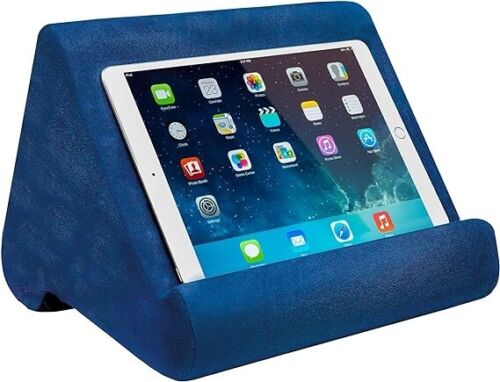 Ontel Pillow Pad Soft Tablet Stand Multi-Angle, Blue - Afbeelding 1 van 7