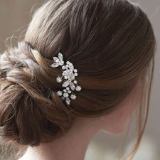 Bride Wedding Hair Comb Crystal Hair Piece Rhinestone Bridal Hair Accessories...