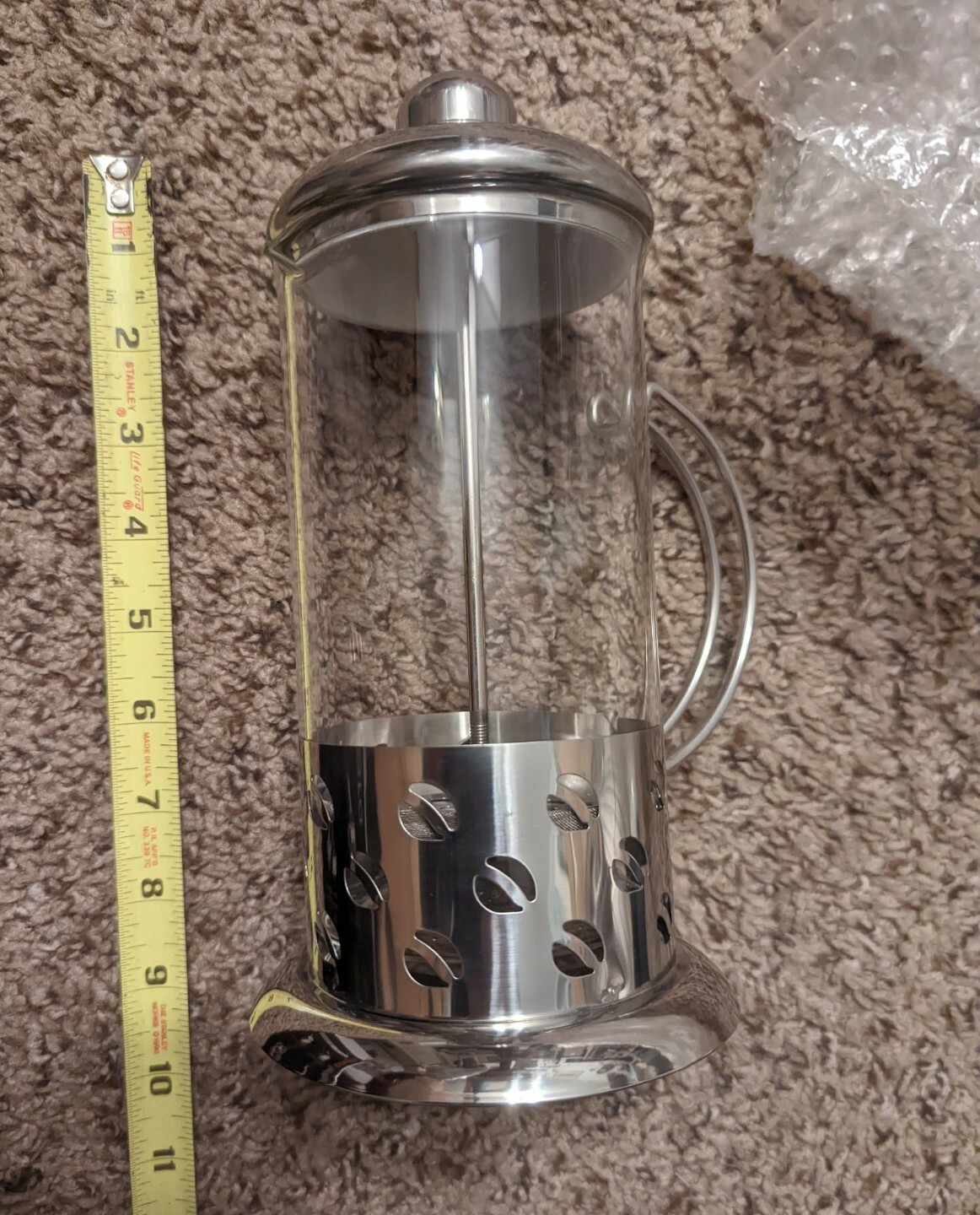 Cafetera Tetera Coffee and Tea Press Decorative Stainless Steel 4 Cup 600 ml New