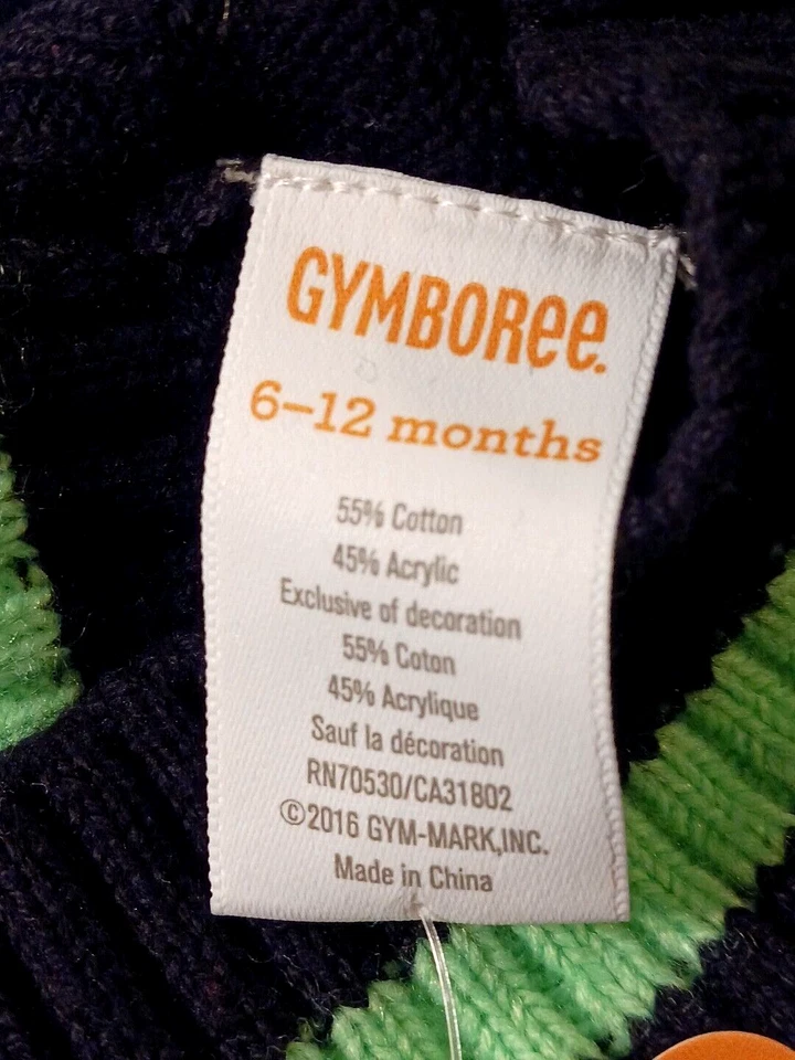 Gorro Gymboree bebê Halloween BOO bebês tamanho 6-12 meses - Imagem 4 de 4