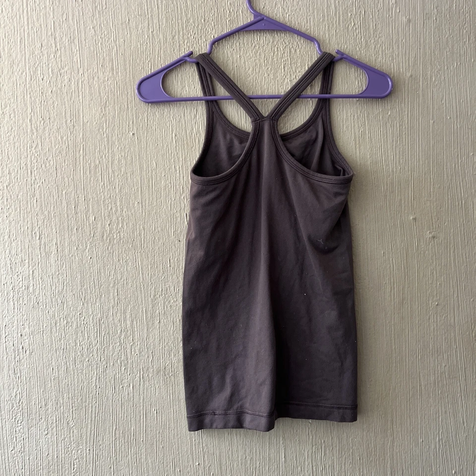 Camiseta sin mangas Prospirit espalda deportiva para mujer pequeña marrón sin mangas correr activa suave Foto 4 de 4