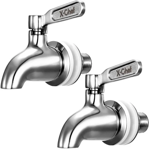2PCS Stainless Steel Beverage Spigot for Glass Jar & Drink Dispenser Replacement