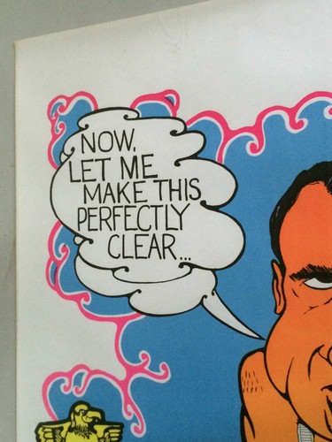 Vintage Political Nixon Poster Toilet Paperwork Complete Perfectly Clear 1970's - Picture 4 of 11