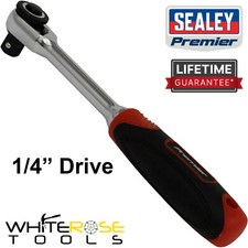 Image of Sealey Ratchet Wrench Premier Compact Head 1/4"Sq Drive Platinum Series