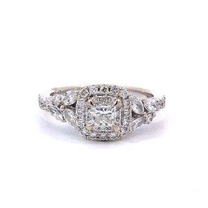 Monique Lhuillier Bliss 18K White Gold 1 1/6 CTs Diamond Engagement Ring 7 -J481