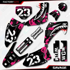 Black & Pink Savage Camo Racing Graphics Kit fits Honda CRF150 03-07 CRF 150 