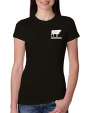 Rich Men North of Richmond Goochland White Cow Pocket Women Slim Fit Junior Tee