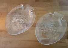 Arcoroc Poisson Luminarc France Klarglas Glas 2 Fischteller Sushi Platte Karpfen