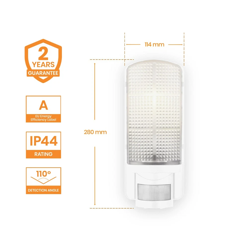 E27 LED PIR Motion Sensor Wall Light IP44 Garden Light Outdoor Security Light - Image 3 of 4