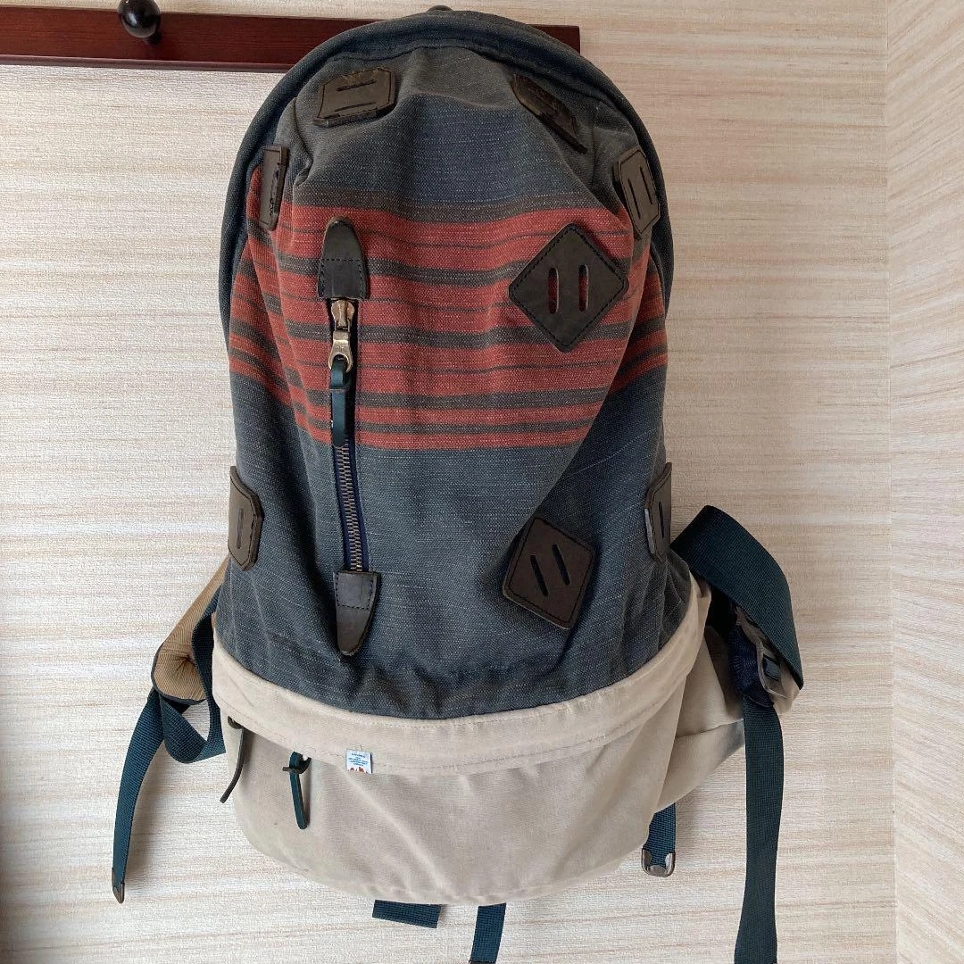 Used Visvim Backpack Ruck Sack Navy Red Beige Color FIL Tokyo Very