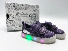 Image of Clarks Flare Fly T Light Up Childrens Infant Trainers UK 5 F - New RRP = £44.00
