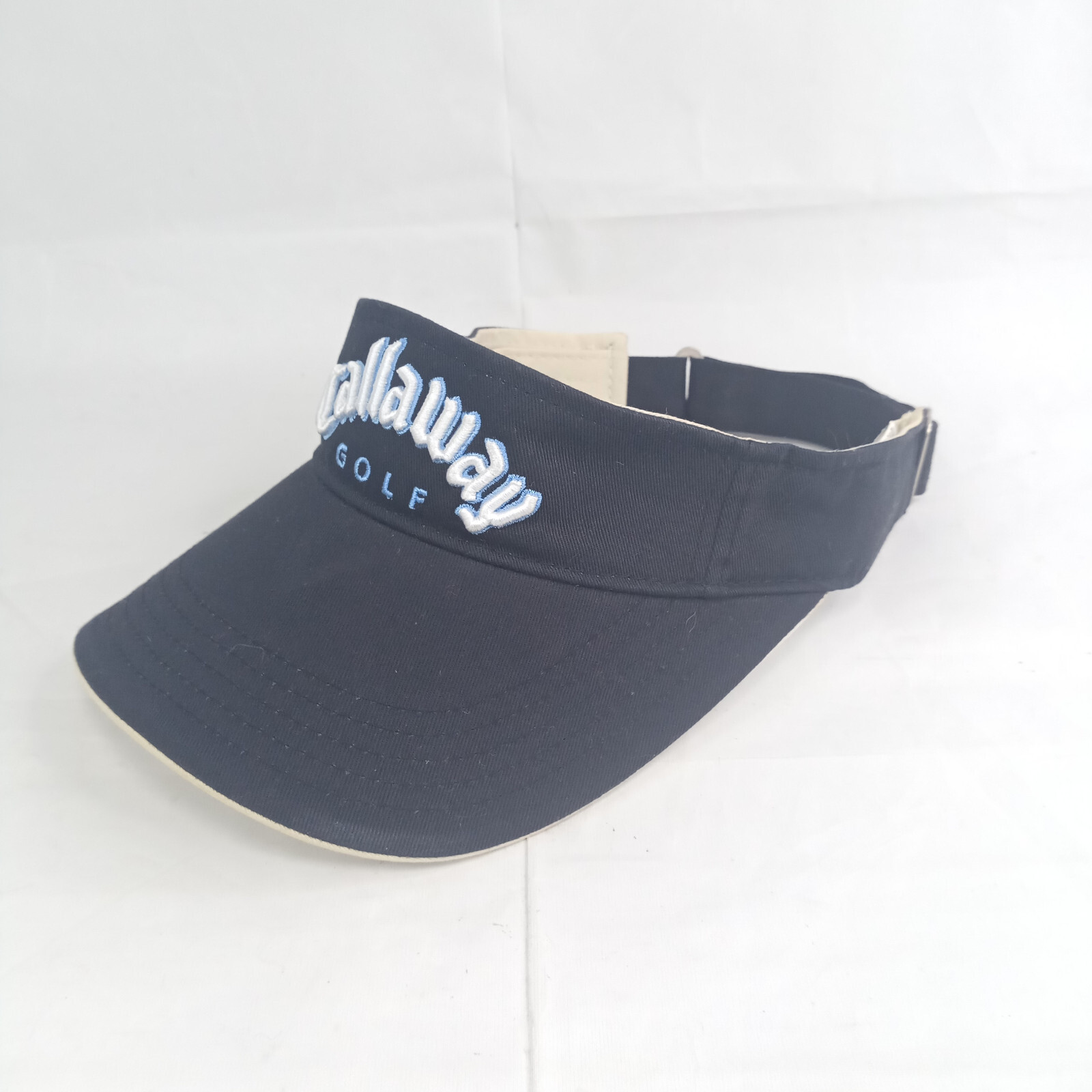 Callaway Golf Visor Hat Cap Black Tan Strap Back eBay