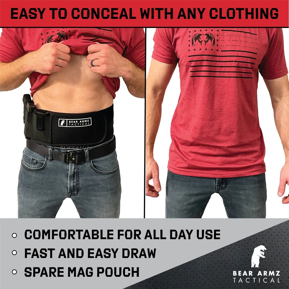 Belly Band Holster for Concealed Carry Fits Glock Sig S&W 9m IWB/OWB 2500+ SOLD - Image 3 of 4