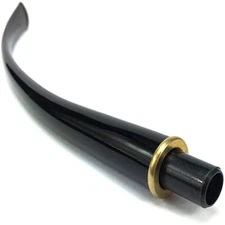 Acrylic Pipe Stem 9mm Bent Long Stem Pipe Mouthpiece for Churchwarden Pipe