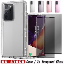 For Samsung Galaxy Note20/Note20 Ultra Clear Case Cover Privacy Screen Protector