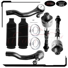 Front Inner & Outer Tie Rod End Rack Bellow Fit For 2005-2019 Nissan Frontier