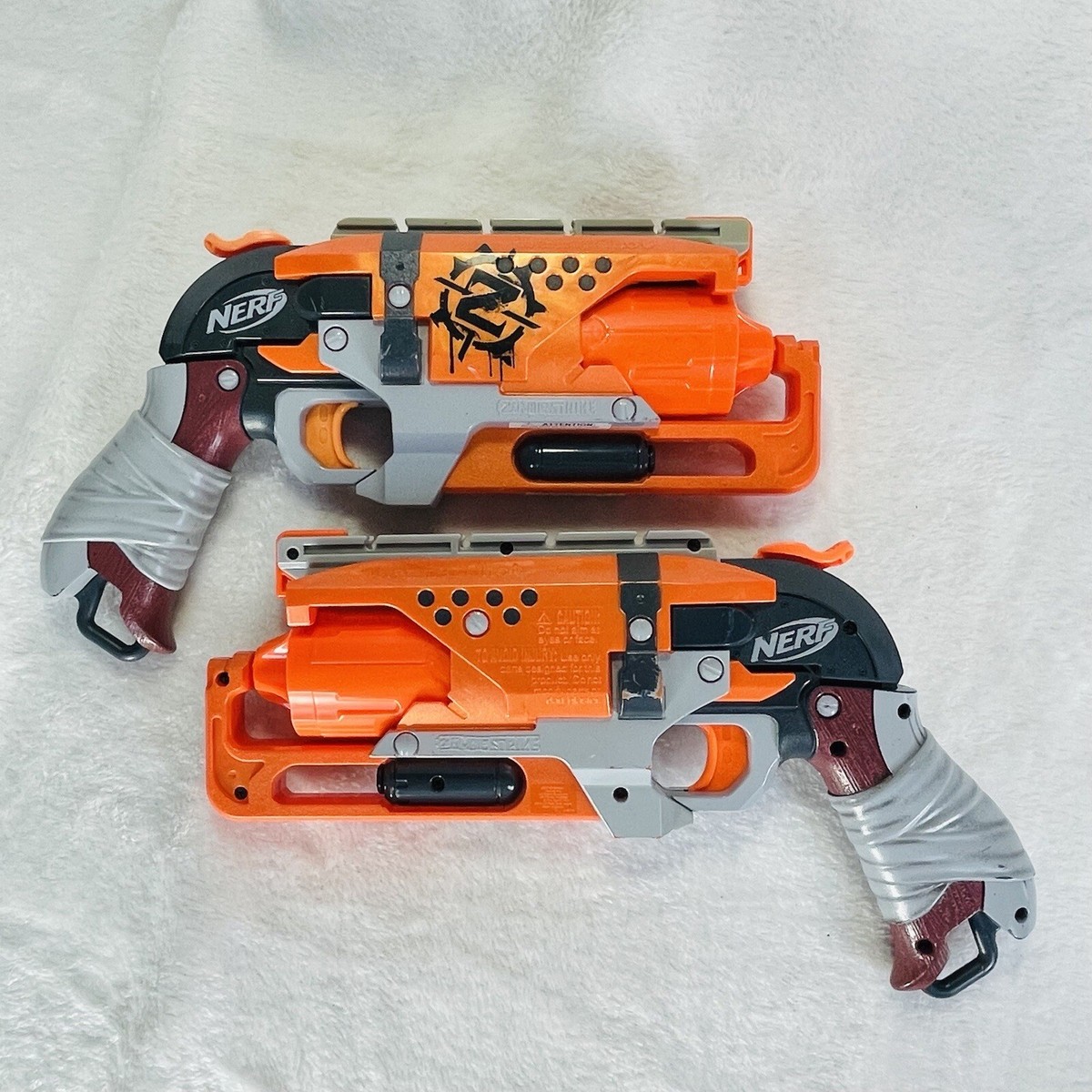 Nerf Zombie Strike Hammershot Lot of 2 Dart Blaster Revolver