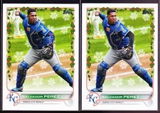 Salvador Perez KC Royals 2022 Topps Holiday Candy Cane Sleeve HW51 SP & Base