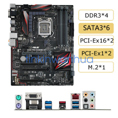 For ASUS B150 PRO GAMING D3 LGA1151 DDR3 VGA+HDMI 1×M.2 ATX Motherboard