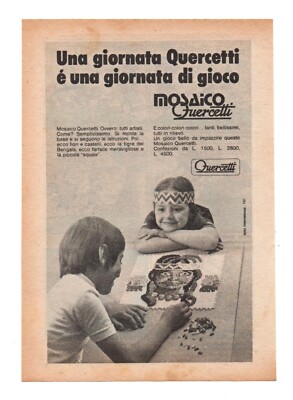 ADVERTISING ADVERTISING ITALIAN CLIPPING 1972 MOSAIC QUERCETTI