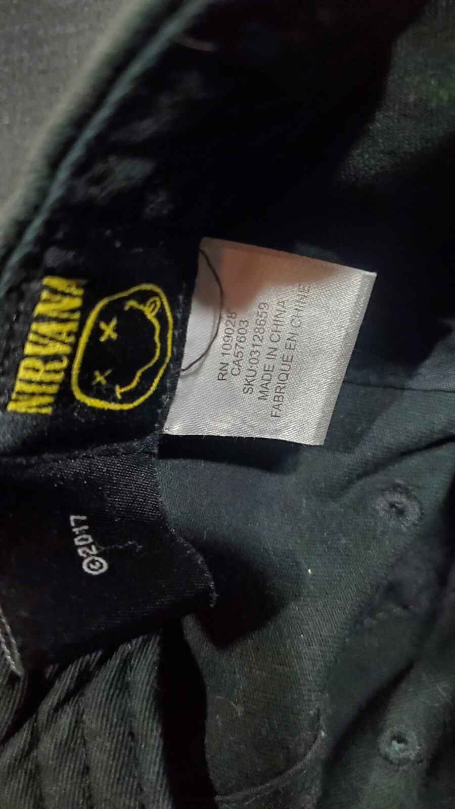 nirvana logo black hat adjustable - image 6