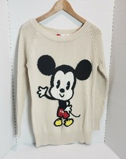 Disney Divided By H M Baby Mickey Mouse Off White Long Sleeve Knit Sweater, 4
