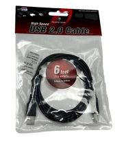 Pearstone USB 2.0 Type A Male to Type B Male Cable - 6' (1.8 m)