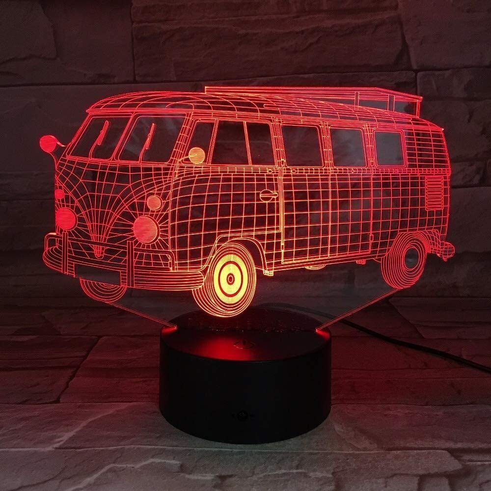 3D LED Table Lamp Night light Kid Cartoon 7 Color Birthday Gift