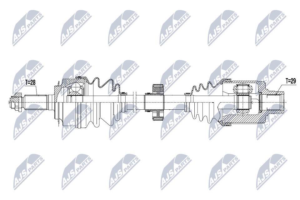 NPW-HD-044 NTY Drive Shaft for HONDA