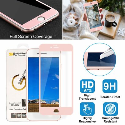 For Apple iPhone 7 6& Plus 3D Full Coverage Tempered Glass Film Screen Protector