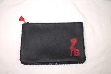 Ipsy Betty Boop Makeup Bag Cosmetic Tote Black Red Sequined Heart Zipper Pull