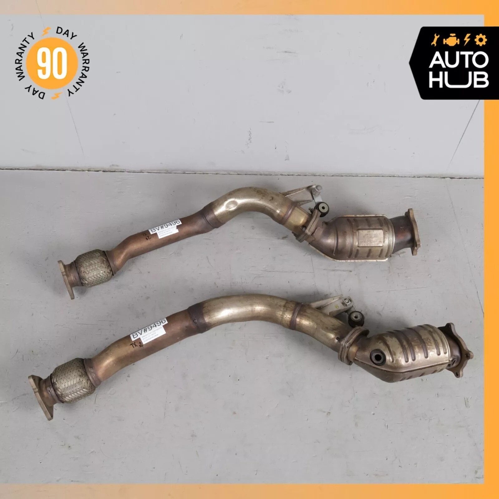 Bentley Continental Flying Spur 6.0L Exhaust Downpipe Left & Right Side Set OEM