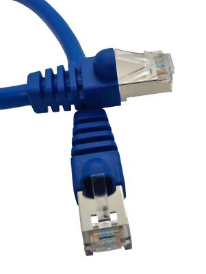2PACK 10Ft Cat6a SFTP 26AWG Shielded Patch Cable 100% Pure Copper Wire