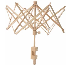 Yarn Winder, Wooden Umbrella Swift Yarn Winder, Wood Swift Yarn Holder,24" Hand