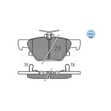 MEYLE 025 221 5814 Bremsbeläge Hinten für Impreza Outback XV Legacy Levorg WRX