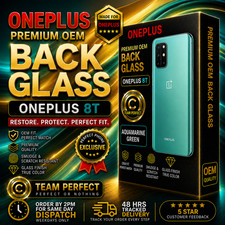 OnePlus 8T OEM FIT Back Glass Battery Cover With Camera Lens & Adhesive-UK