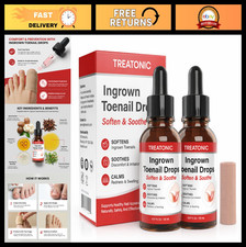 Ingrown Toenail Treatment Drops - Softener Reliever Kit with Silicone Gel Caps