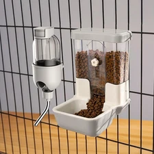 Automatic Pet Food Water Dispenser, Auto Gravity Pet Feeder Water Bottle Set ...
