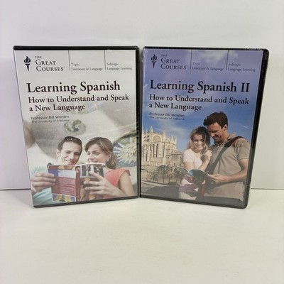 Learning Spanish 1 & 2 Great Courses How To Understand Learn Language DVD Lot