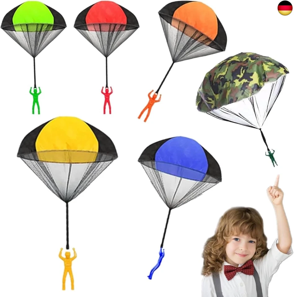 FCSNJH 6 Stück Fallschirmspringer Spielzeug, Fallschirmspringer, Kindergeburtstag