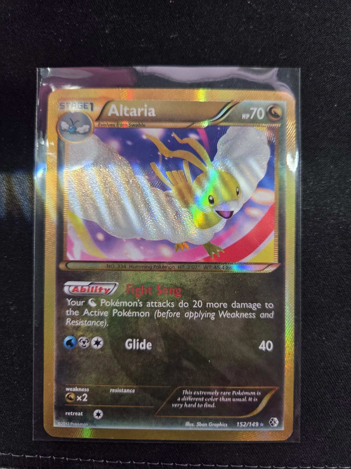 Pokémon TCG Altaria Boundaries Crossed Holo Card 152/149 Secret Rare