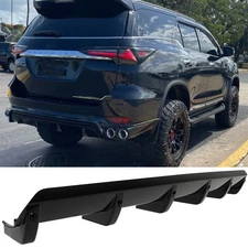 For Toyota Grand Highlander Rear Bumper Diffuser Spoiler Splitter Shark Fin Kit