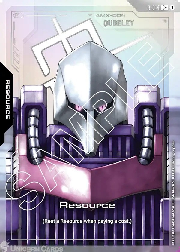 R-014 Resource : C+ Holofoil Alternative Art Gundam TCG Card : GD02: Dual Impact