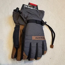 Dakine Nova Carbon & Tan Men's Small Gloves  Water Repellant Snowboard Ski NWT