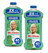 2x Mr. Clean 2x Concentrated Multi Surface Febreze Meadows Rain Scent 41 Fl Oz