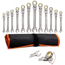 Uimoso 12-Piece SAE Flex-Head Ratcheting Combination Wrench Set